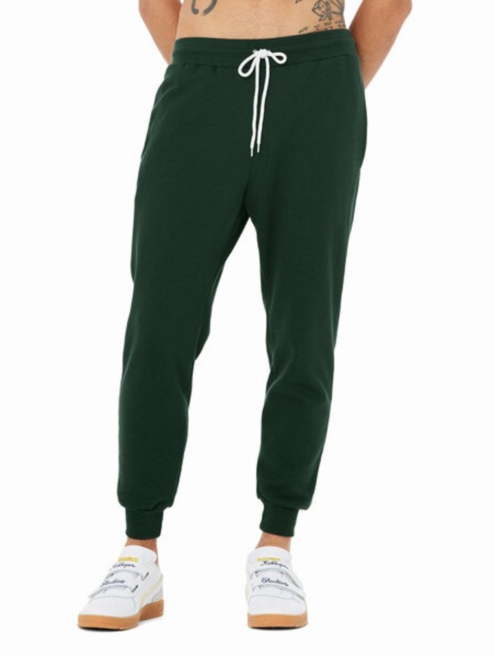 Super soft Bella canvas unisex joggers in dark green size large